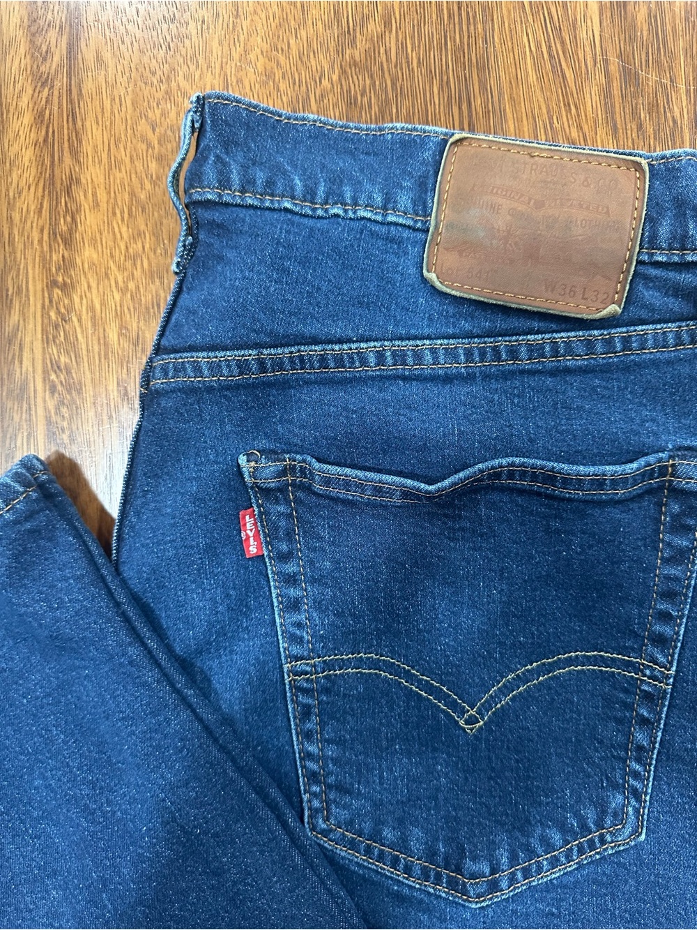 Levi’s 541 Premium Athletic Taper Denim Jeans Mens 36x32 (34x30) Med Wash Big E